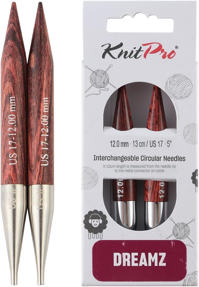 Knit Pro Dreamz Interchangeable Circular Needles 5" (13cm) | US Size 17 (12mm) - Image 1